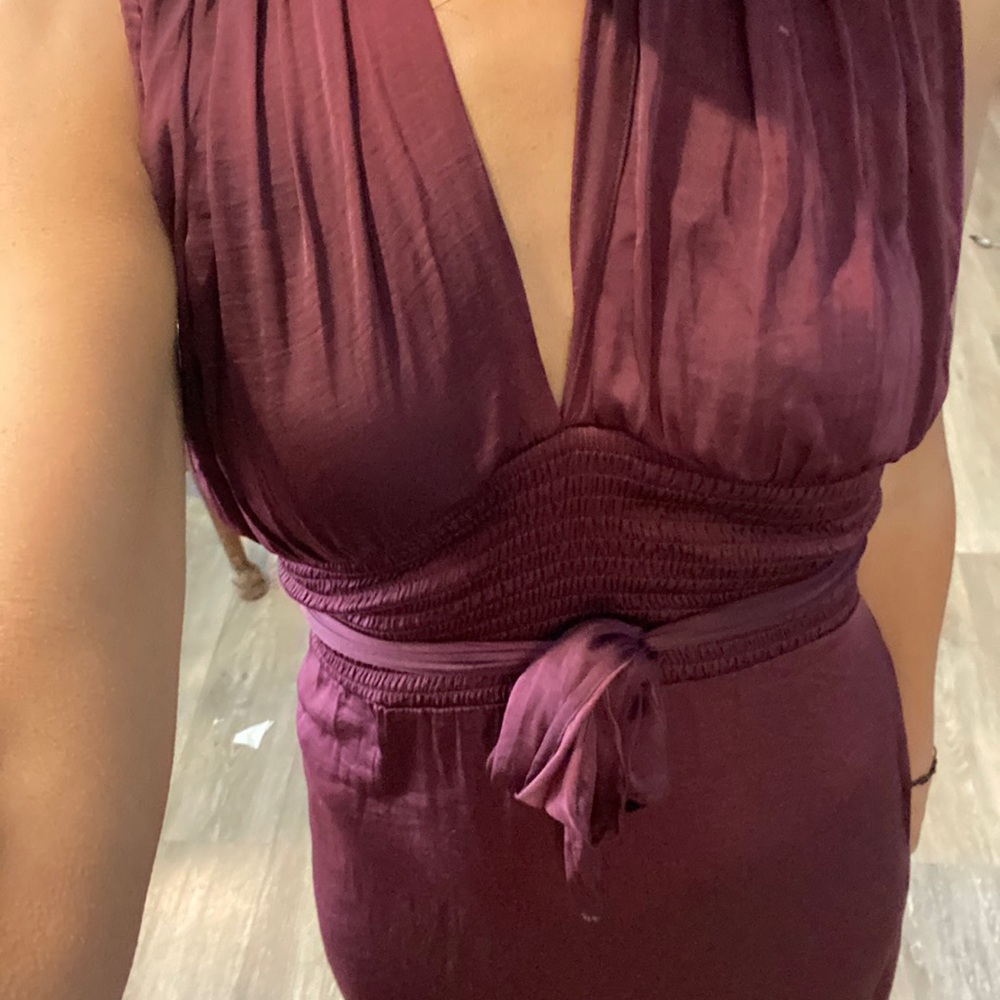 Burgundy evening gown